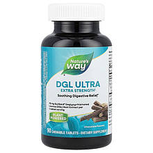 Дегліциризована солодка Nature's Way "DGL Ultra" смак німецький шоколад, 75 мг (90 жувальних таблеток)