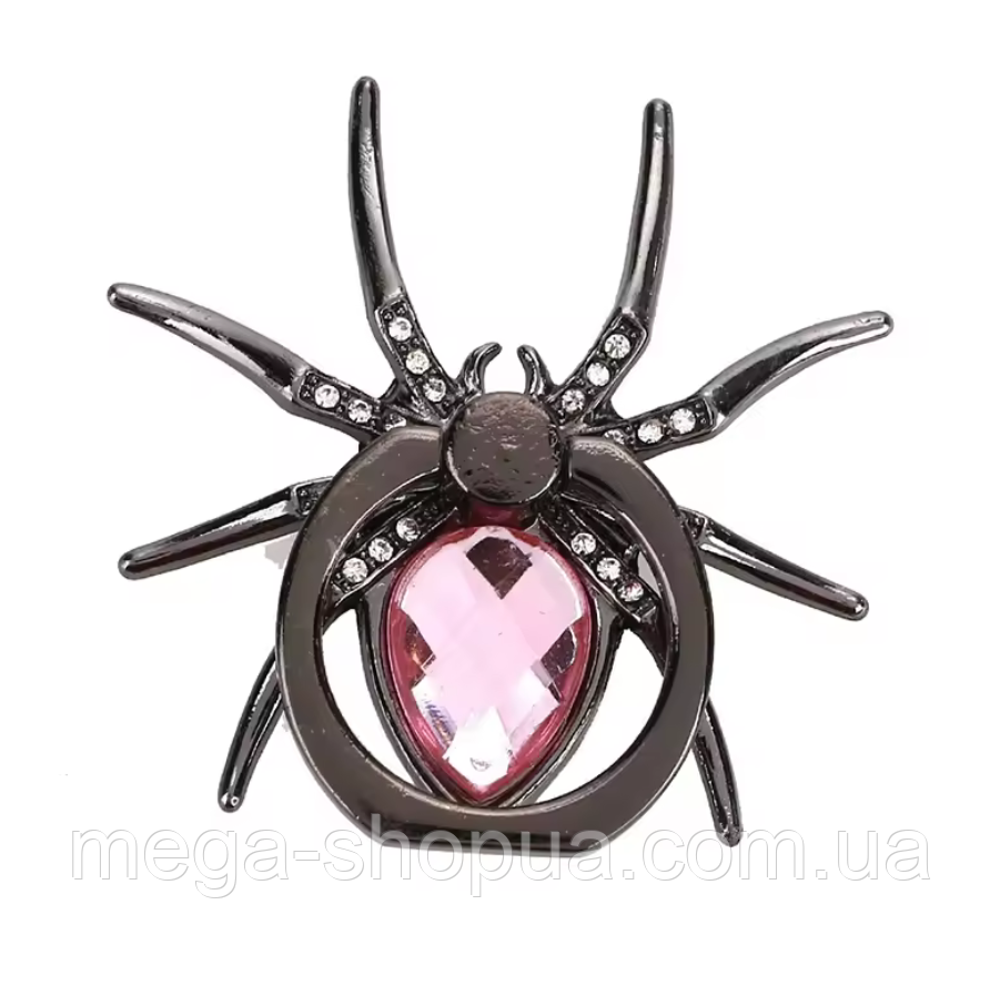 Кільце-тримач металевий попсокет "Павук" для телефону, підставка для смартфона DS11-2