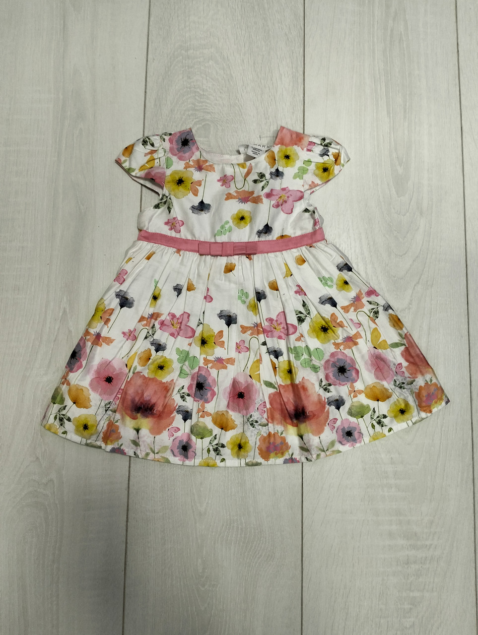 Сукня біла Квіти Primark 68, 80, 86см, фото 1