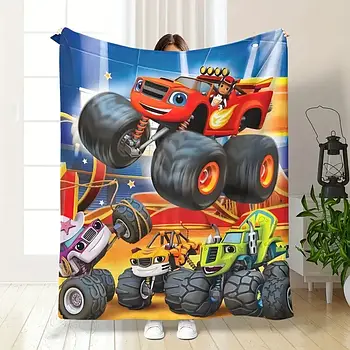 Плюшевий плед ковдра покривало Вспиш та чудо-машинки Blaze and the Monster Machines
