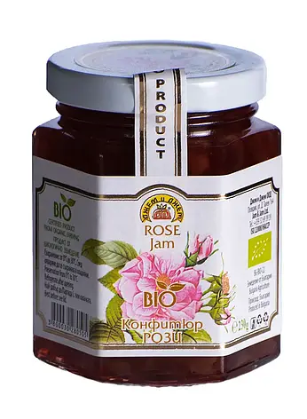 Джем із пелюсток болгарської троянди 230 г Jam & Jam Bio, фото 1