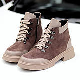 Черевики з поєднанням шкіри та замші для комфортного стилю, фото 4