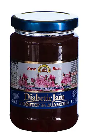 Джем із сорбітом із 40% пелюсток болгарської троянди 340 г Jam & Jam Bio, фото 1