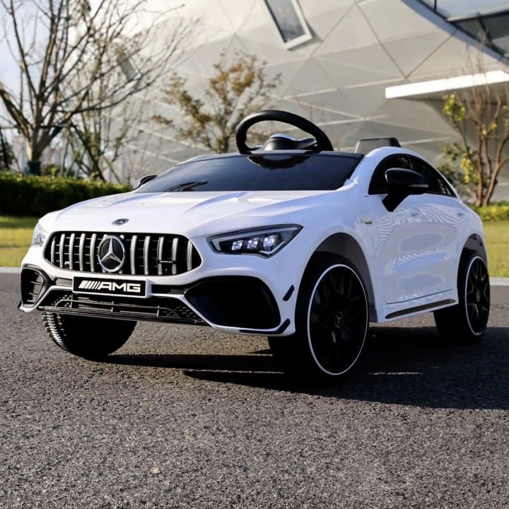 Дитячий електромобіль Mercedes-Benz 4WD (білий колір) 12V з пультом, MP3, EVA, фото 1