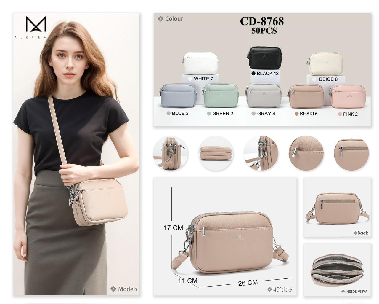 Жіноча стильна сумочка Alex&Mia (гуртом/роздріб)