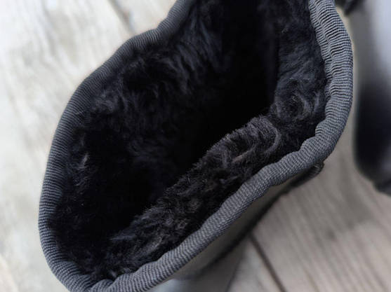 UGG жіночі Екошкіряні ЧОРНІ уги короткі низькі теплі зимові міні напівчоботи черевики ботильйони, фото 5