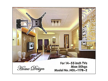 Кріплення для телевізора на стіну 14"-55" HDL-117B-2/ 6896 (10 шт./яй)