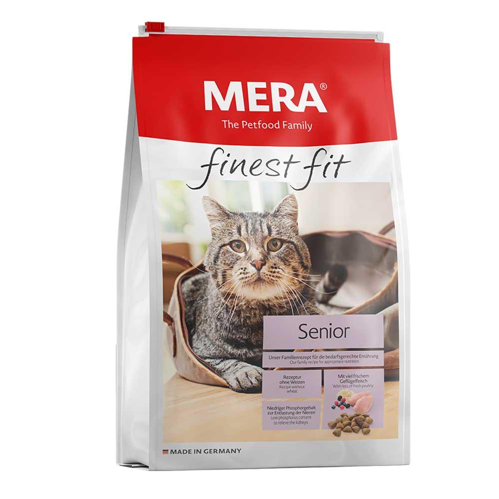 Сухий корм для котів похилого віку (8+) MERA finest fit Senior із м'ясом птиці та лісовими ягодами, 4 кг (*)