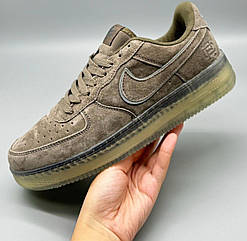 Чоловічі кросівки демісезонні Nike Air Force замшеві коричневі р 43,44,46