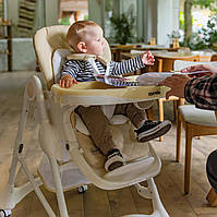 Дитячий стільчик для годування Carrello Caramel (Каррелло Карамель) CRL-9501/3 Cream Beige (бежевий колір)