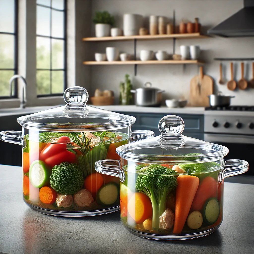 Склянна каструля для всіх видів плит 1,9 літра ПРЕМІУМ, фото 1