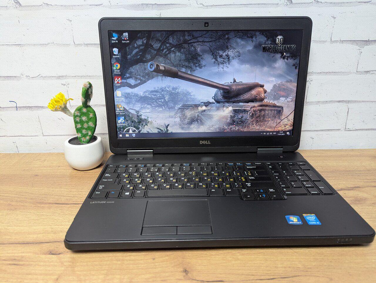 Б/в Ноутбук Б-клас Dell Latitude E5540 15.6" 1366x768| Core i5-4210U| 8 GB RAM| 128 GB SSD| HD 4400