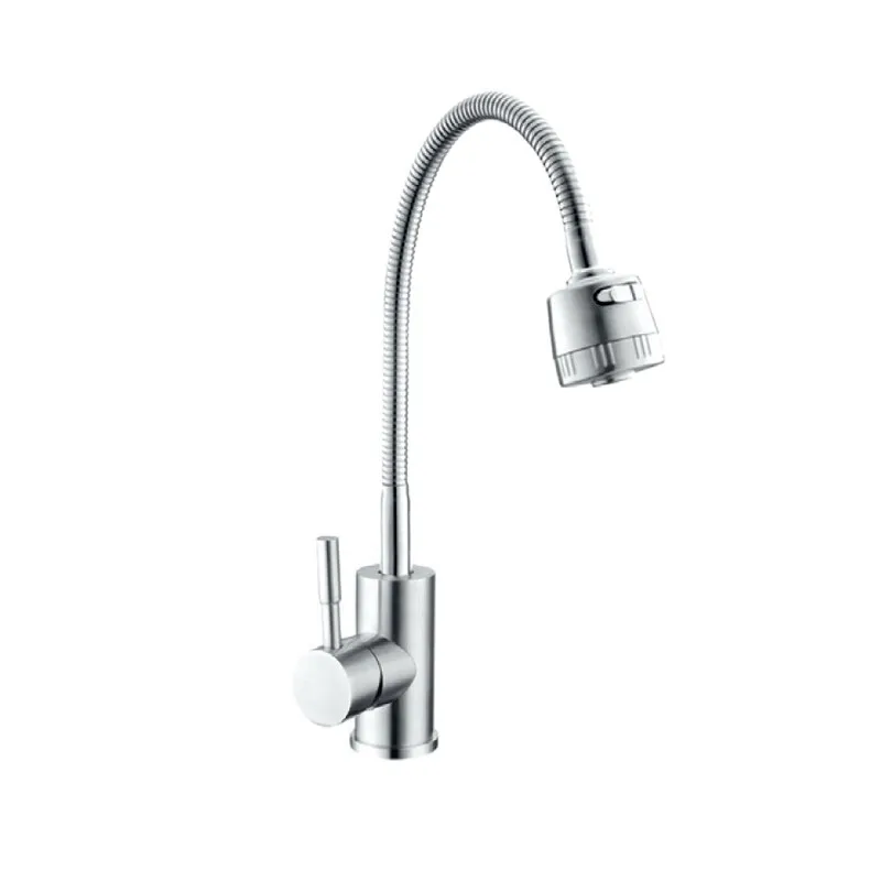 Змішувач для кухні Champion SUS-011 CHROME REFLECTOR з високим зливом із нержавіючої сталі (CH6538)