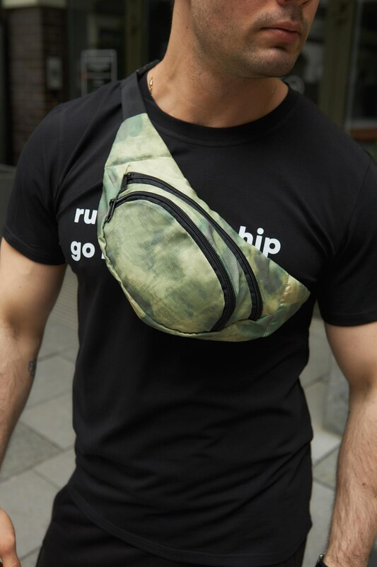 Чоловіча бананка камуфляжна зеленого кольору, фото 1