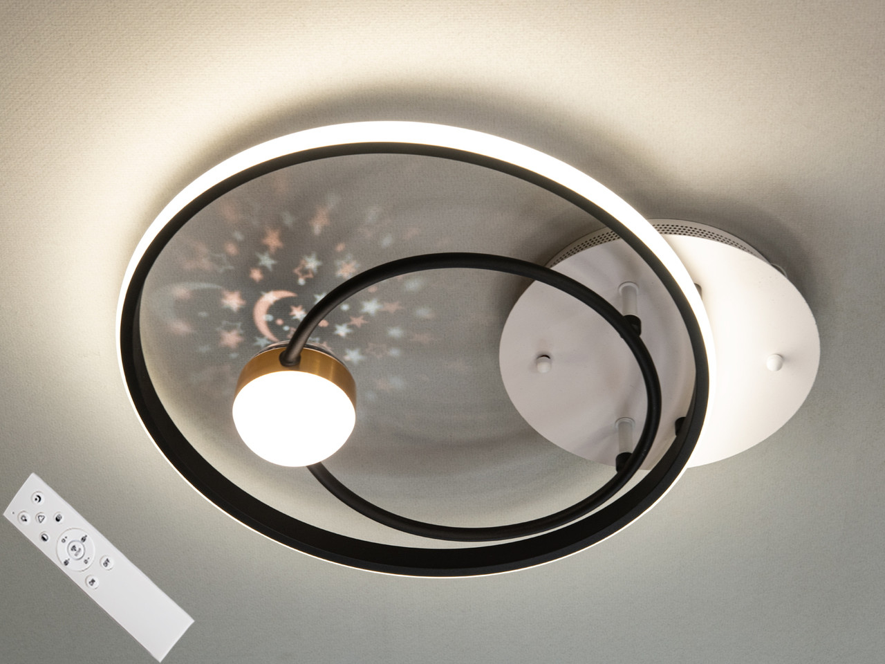 Стельова люстра для спальні MX2989-2A WH+BK, фото 1