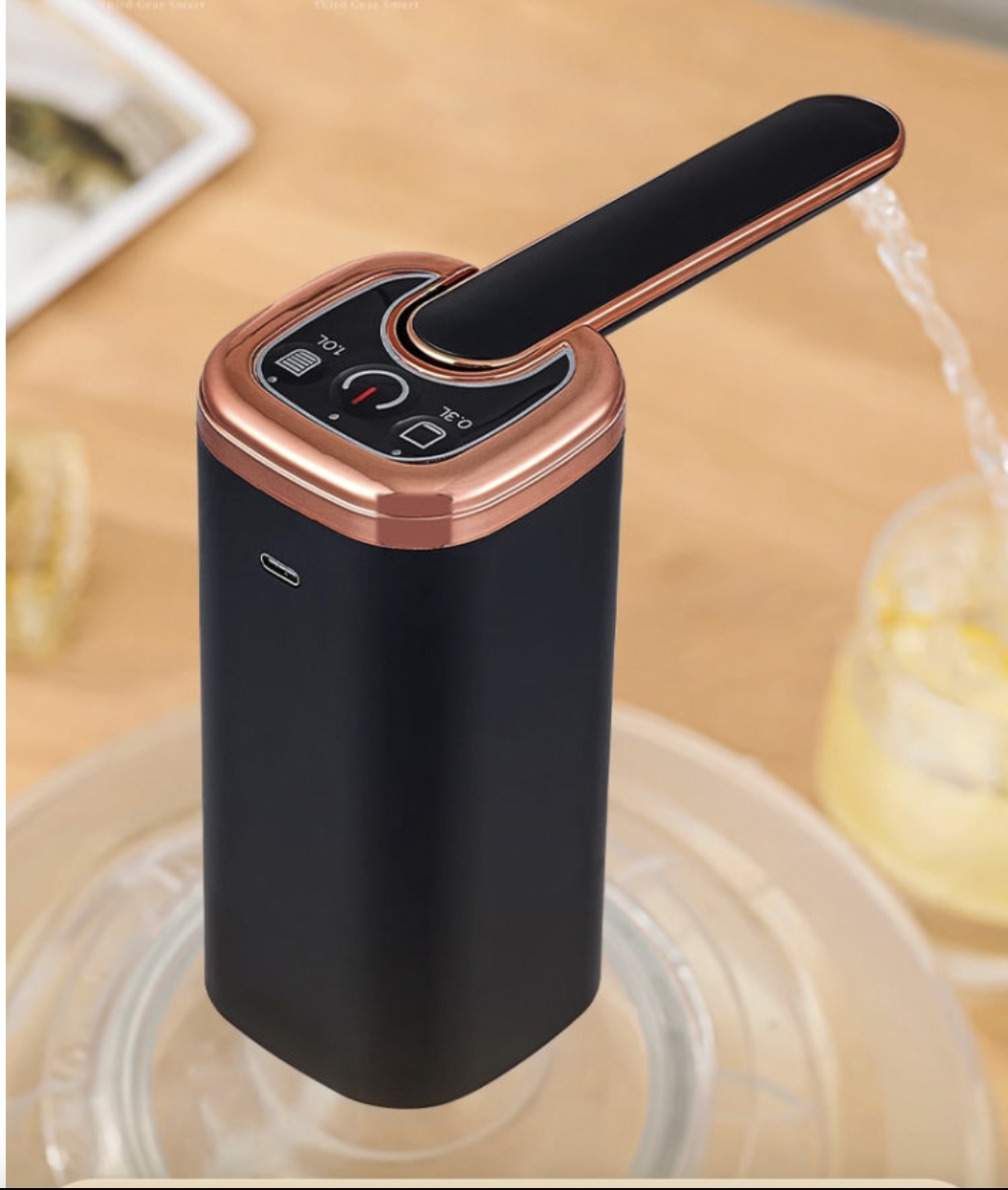 Електро помпа для бутильованої води Water Dispenser електрична акумуляторна на бутиль. ЧорнаЧорна, фото 1