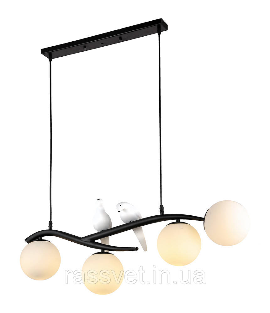 Люстра 756PR7104-4 BK+WH