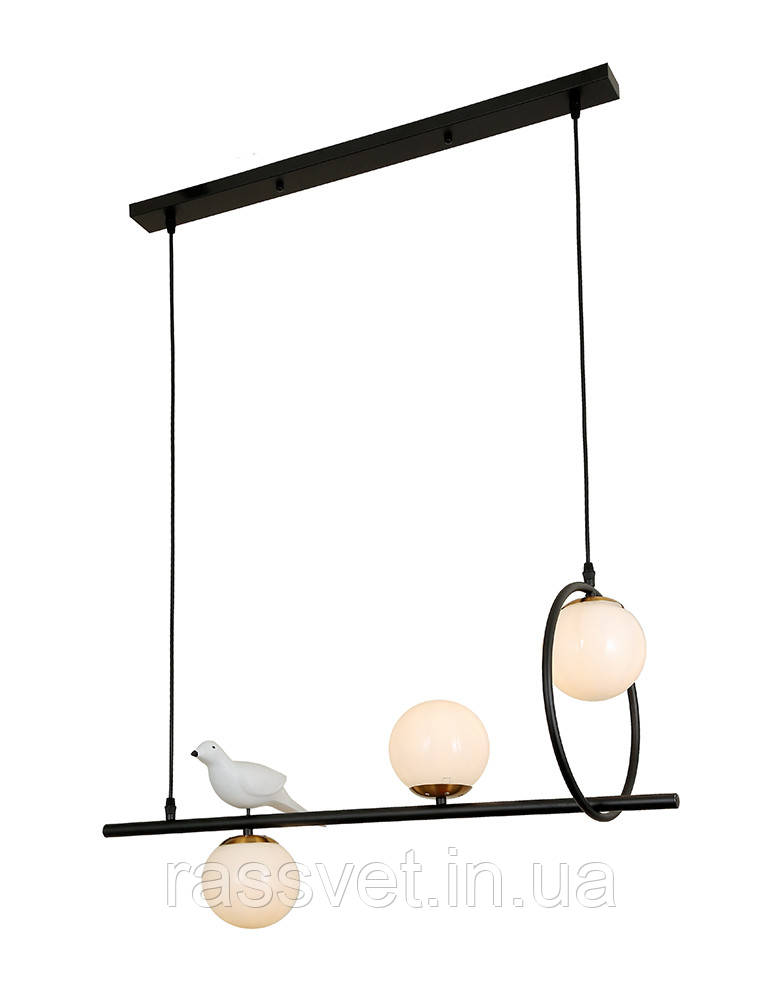 Люстра 761BS02-3 BK+WH