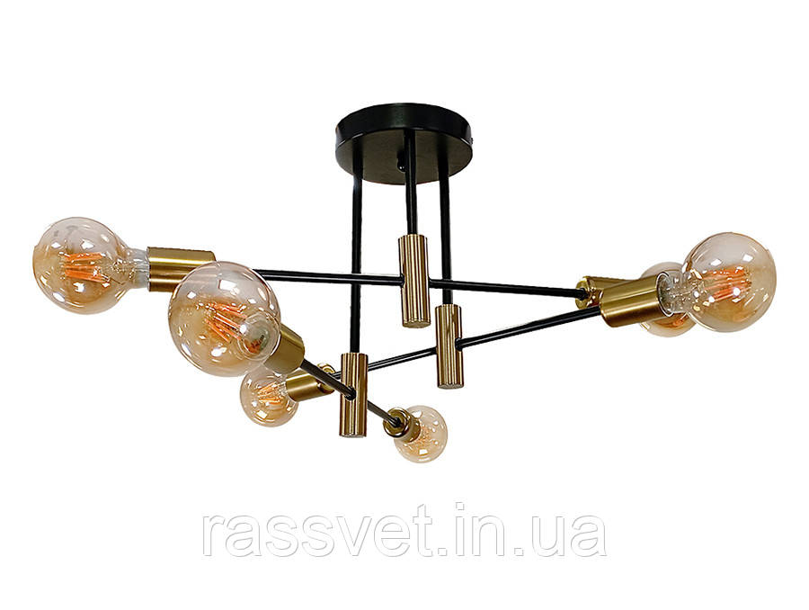 Люстра 9098068-6 BK+BRZ