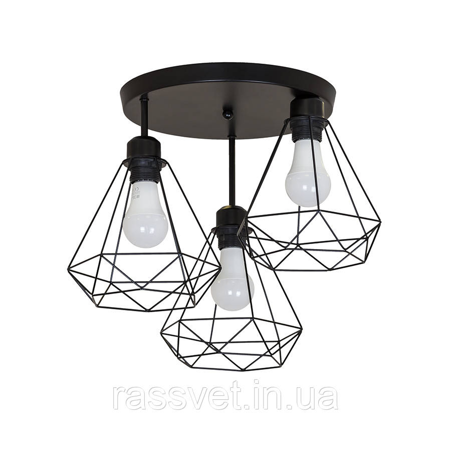 Люстра 752H2019F-3 BK+BK (300)