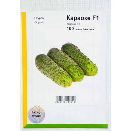 Насіння огірка Караоке F1 (Rijk Zwaan, АГРОПАК+), 100 насінин — ранній гібрид (50 днів), партенокарпик, фото 2