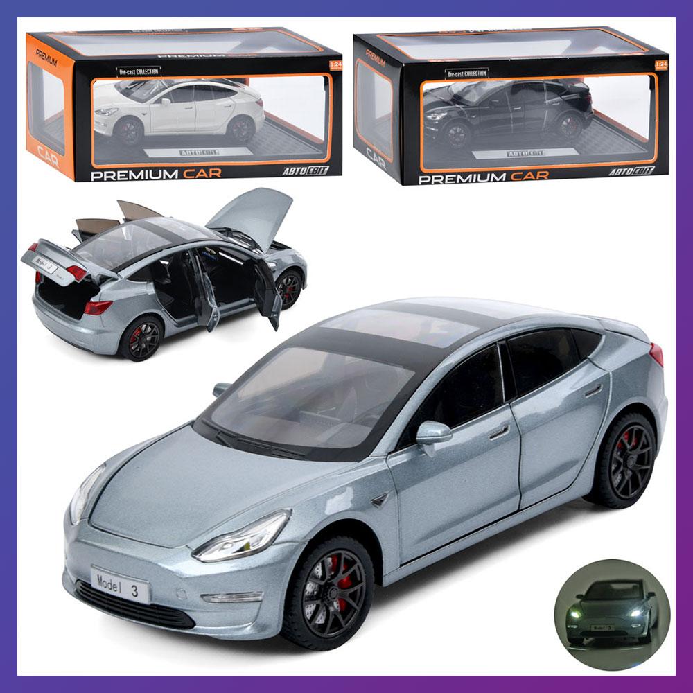 Дитяча машинка металева інерційна Автосвет AP-2064 Tesla Model 3 1:24, фото 1