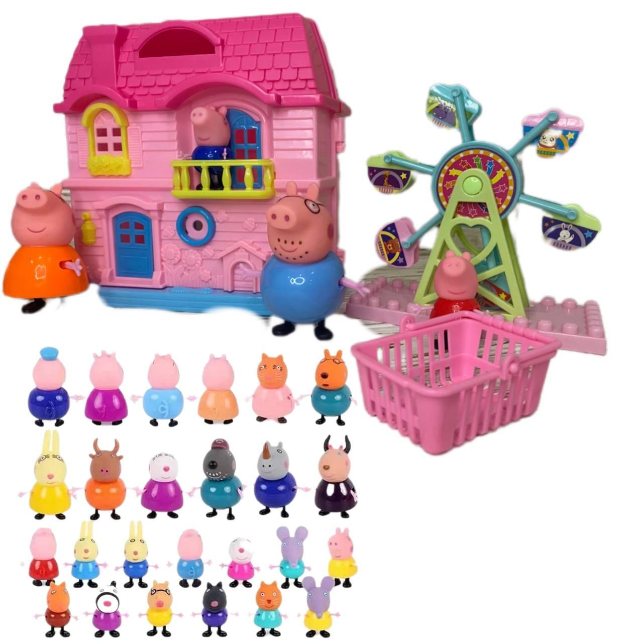 Мега набір Будиночок Свинки Пеппи з Каруселлю + 29 героїв, фото 1