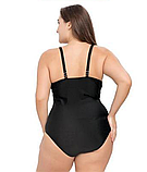 Суцільний купальник великих розмірів з пушапом на кісточках, фото 4