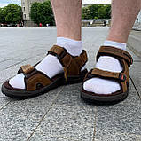 Сандалі чоловічі Ecco коричневі шкіряні, фото 7