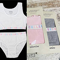 Комплекти топ із трусиками з кольоровою гумкою дівчаток