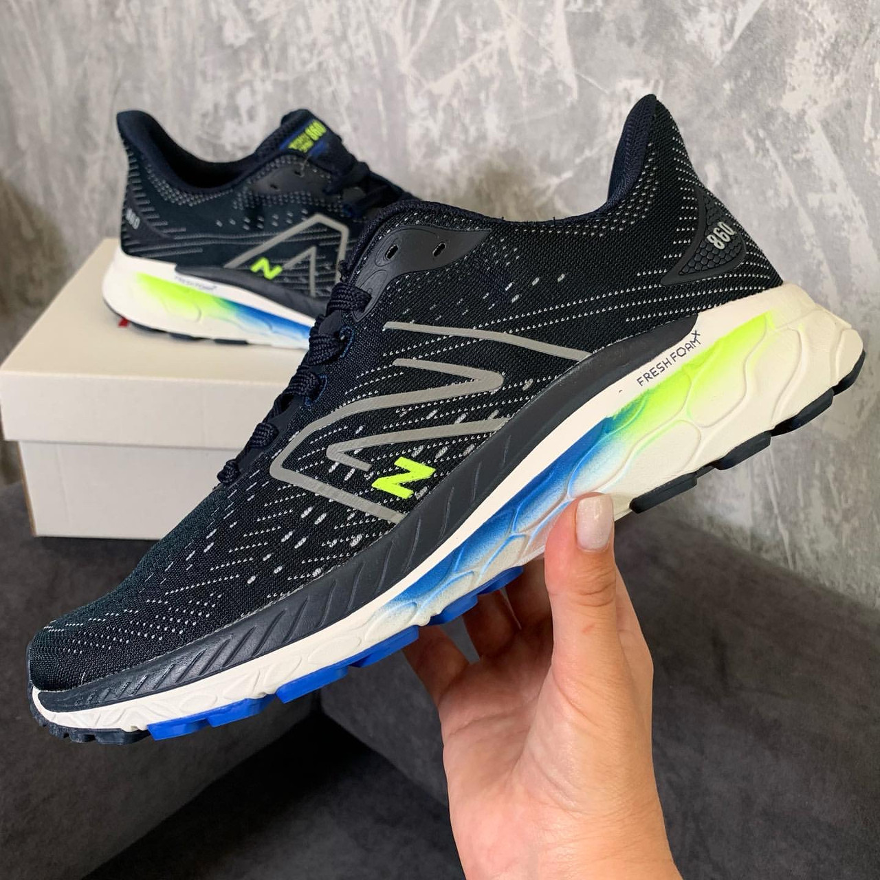 Кросівки чоловічі демісезонні New balance сині сітка