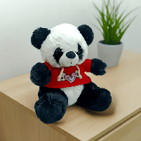 М’яка іграшка Панда у светрі Shantou 30 см — плюшева панда в червоному светрі, арт. 777-61, фото 5