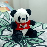 М’яка іграшка Панда у светрі Shantou 30 см — плюшева панда в червоному светрі, арт. 777-61, фото 6
