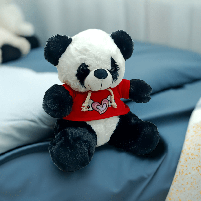 М’яка іграшка Панда у светрі Shantou 30 см — плюшева панда в червоному светрі, арт. 777-61, фото 7