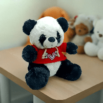 М’яка іграшка Панда у светрі Shantou 30 см — плюшева панда в червоному светрі, арт. 777-61, фото 8