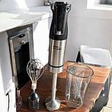 Потужний універсальний блендер для дому Zepline Портативний блендер для смузі 1500 Вт Занурювальний блендер Чорний, фото 2