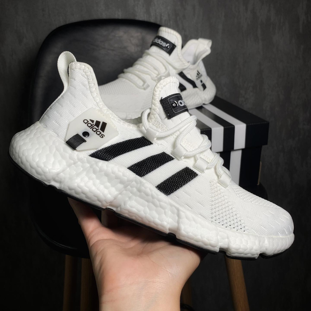 Кросівки чоловічі дечісезонні Adidas білі сітка