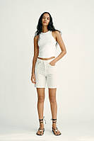 Zara Шорти жіночі білі джинсові ХС