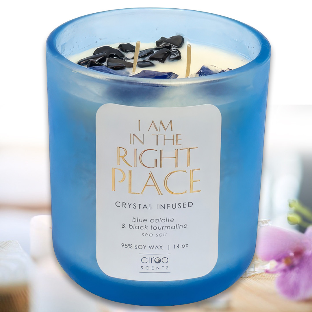 Ароматична свічка 9.5х11 см у склянці з ароматом Морської солі SEA Salt MBL21727, фото 1