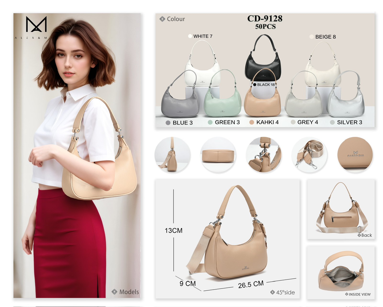 Жіноча стильна сумочка Alex&Mia (гуртом/роздріб)
