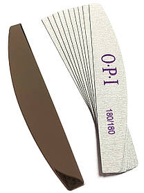 Металева основа для пилочки півмісяця зі змінними файлами OPI 180/180 10шт, багаторазова пилочка для манікюру