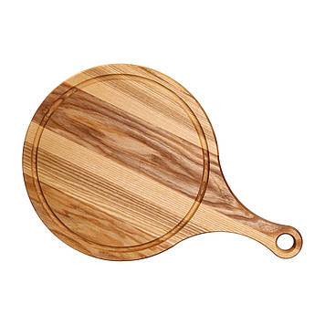 Обробна дерев'яна дошка з круглою основою 30 см ясен C19W300450