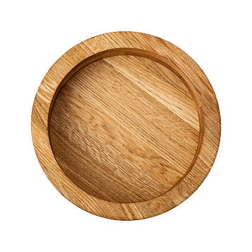 Дерев'яна миска для подачі 25 см глибока з дуба B2W250206