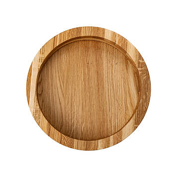 Дерев'яна миска для подачі 22 см глибока з дуба B2W220180