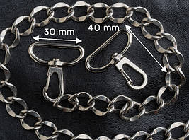 Карабін для ключів. 40мм. 30мм стрічка.