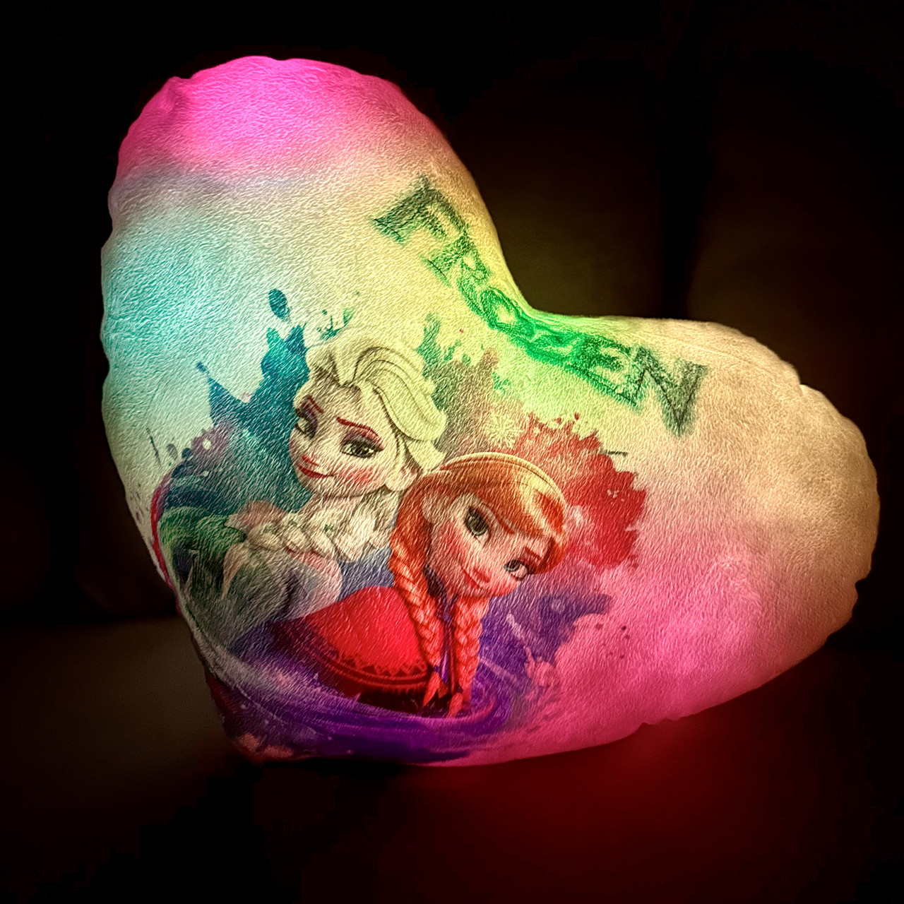 Подушка нічник Ельза та Анна з мультфільму Холодне серце Frozen