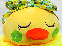 М'яка іграшка-подушка Solar «Каченя з бантиком» жовта (53 см) L1126, фото 4