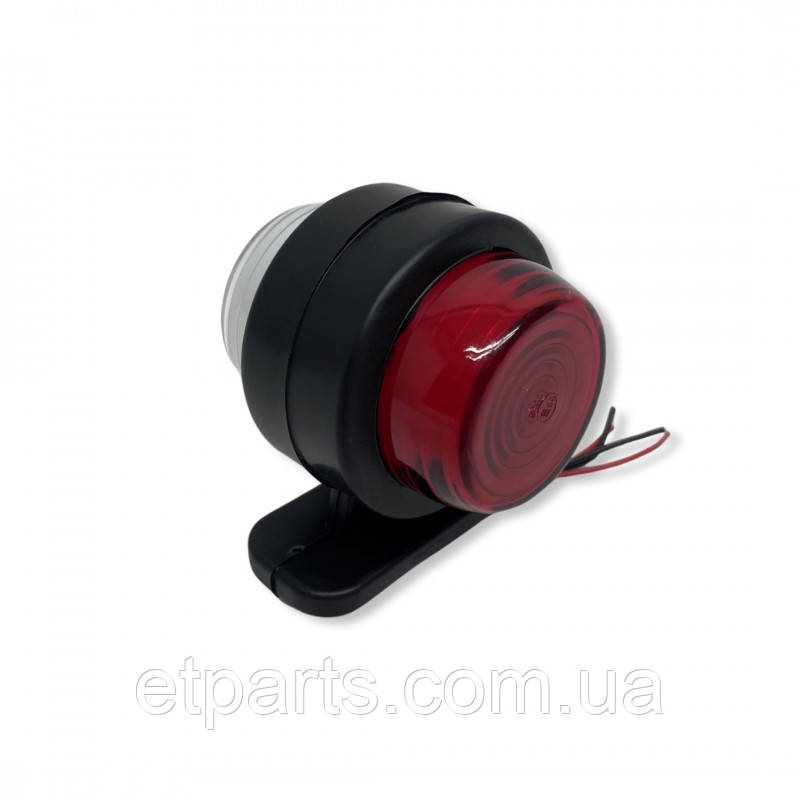 Ліхтар габаритний 7см 12-24V (LED) неон (червоно-білий)