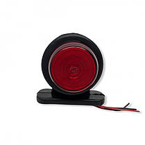 Ліхтар габаритний 7см 12-24V (LED) неон (червоно-жовтий), фото 4