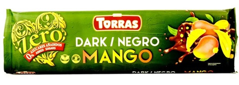 Шоколад чорний з манго без цукру і глютену Торрас Torras Zero Dark Mango 300 г Іспанія, фото 1